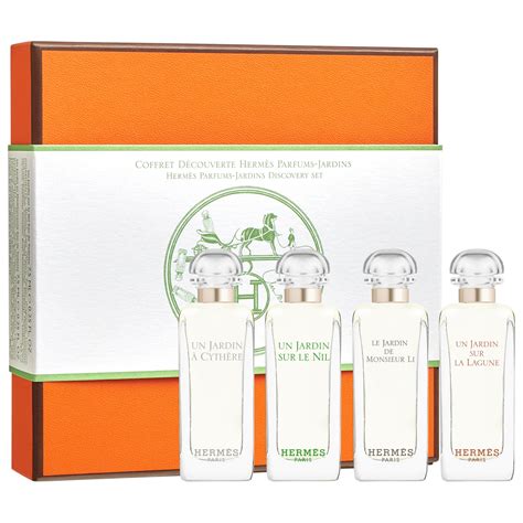 hermes miniature perfume set price|mini jardin perfume discovery set.